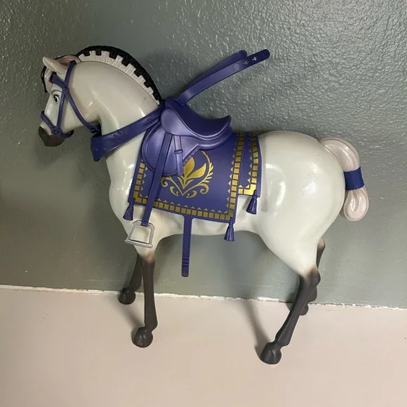 Disney Mattel Frozen Anna's Royal Horse with Saddle Kjekk Barbie Size White 10" - Picture 2 of 5